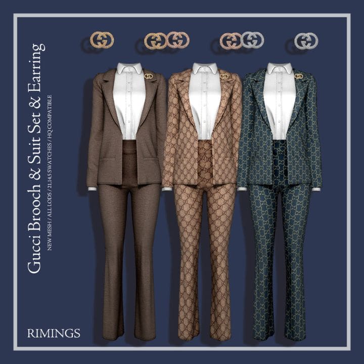 designer inspired suit set