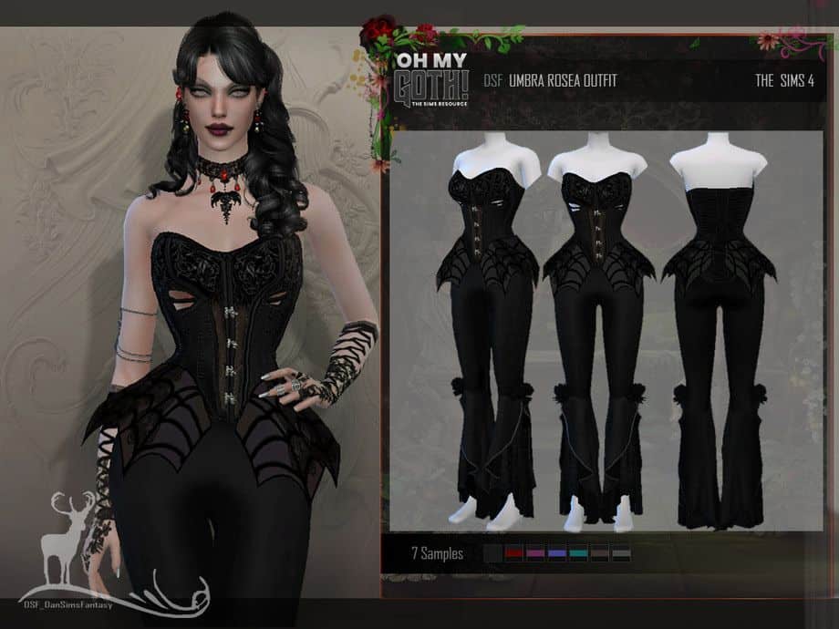 female gothic complete outfit