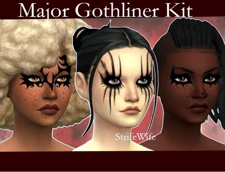 elaborate goth eyeliner designs