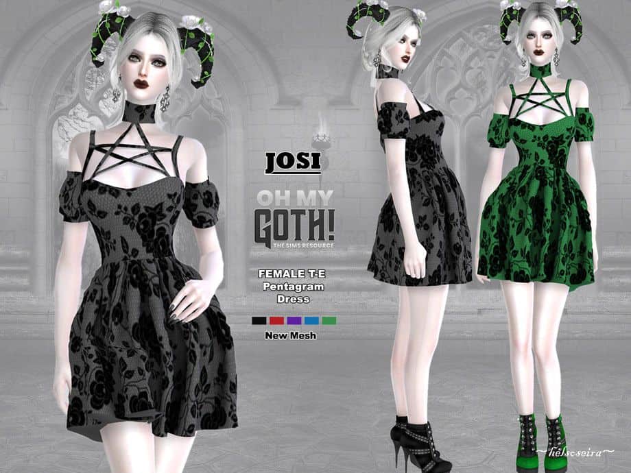 gothic mini dress