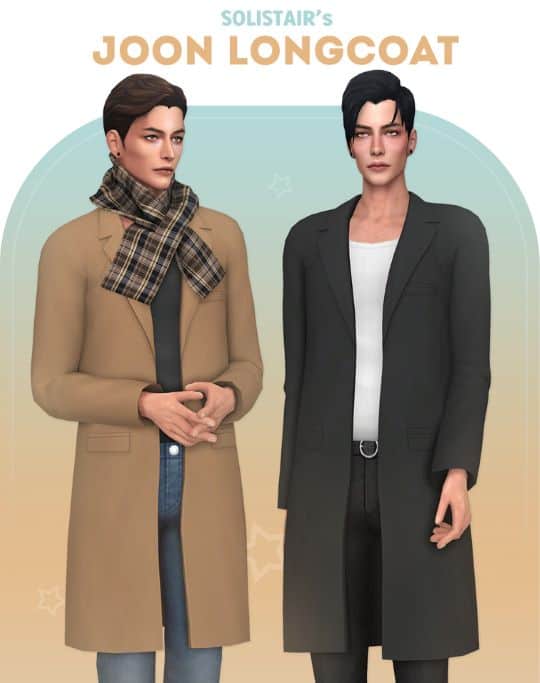 males sims wearing fall long coats