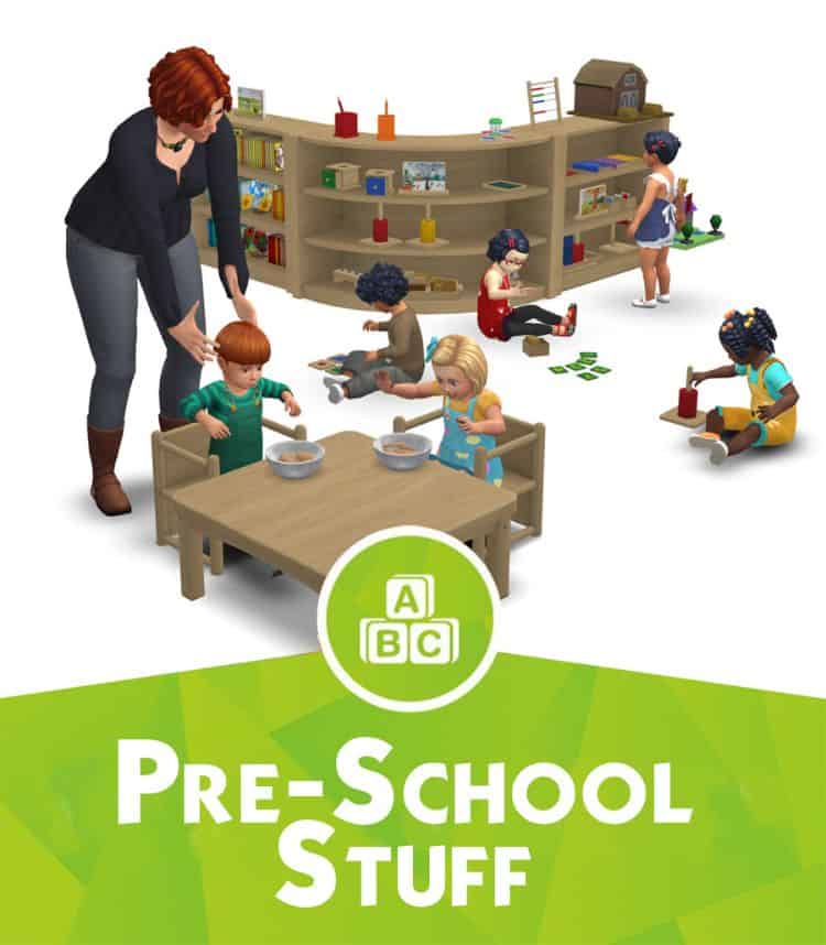 pre-school aged sims playing