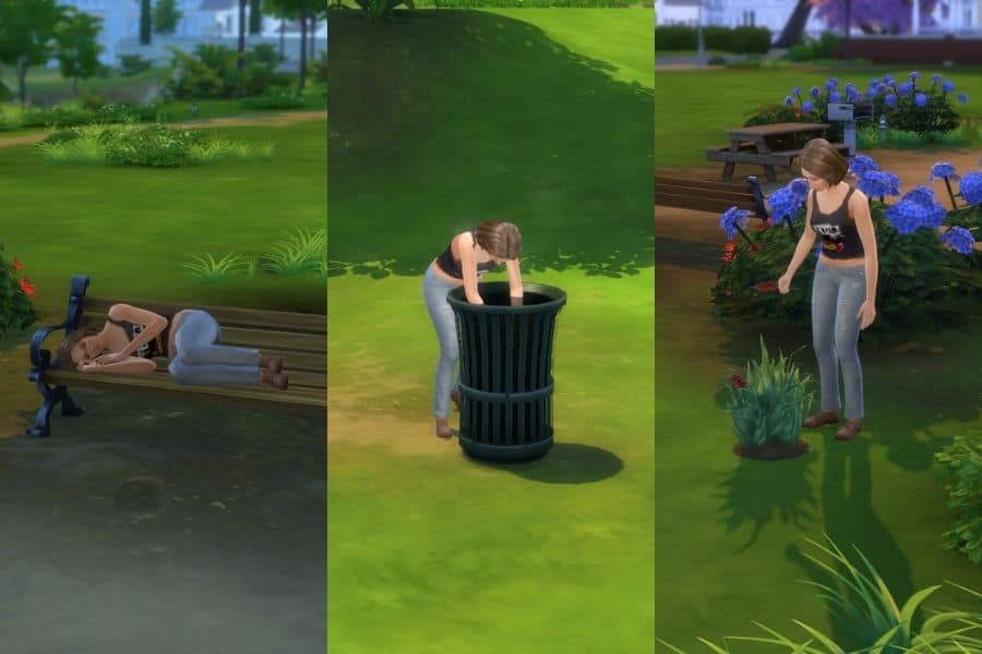 collage homeless sim