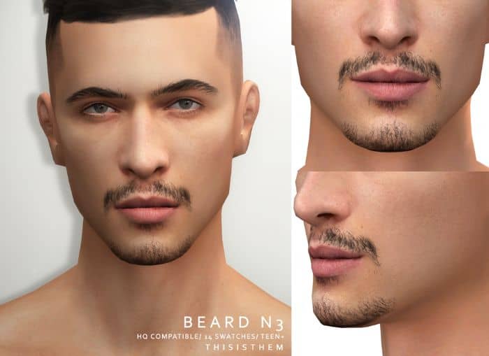 sims with short anchor style facial hair