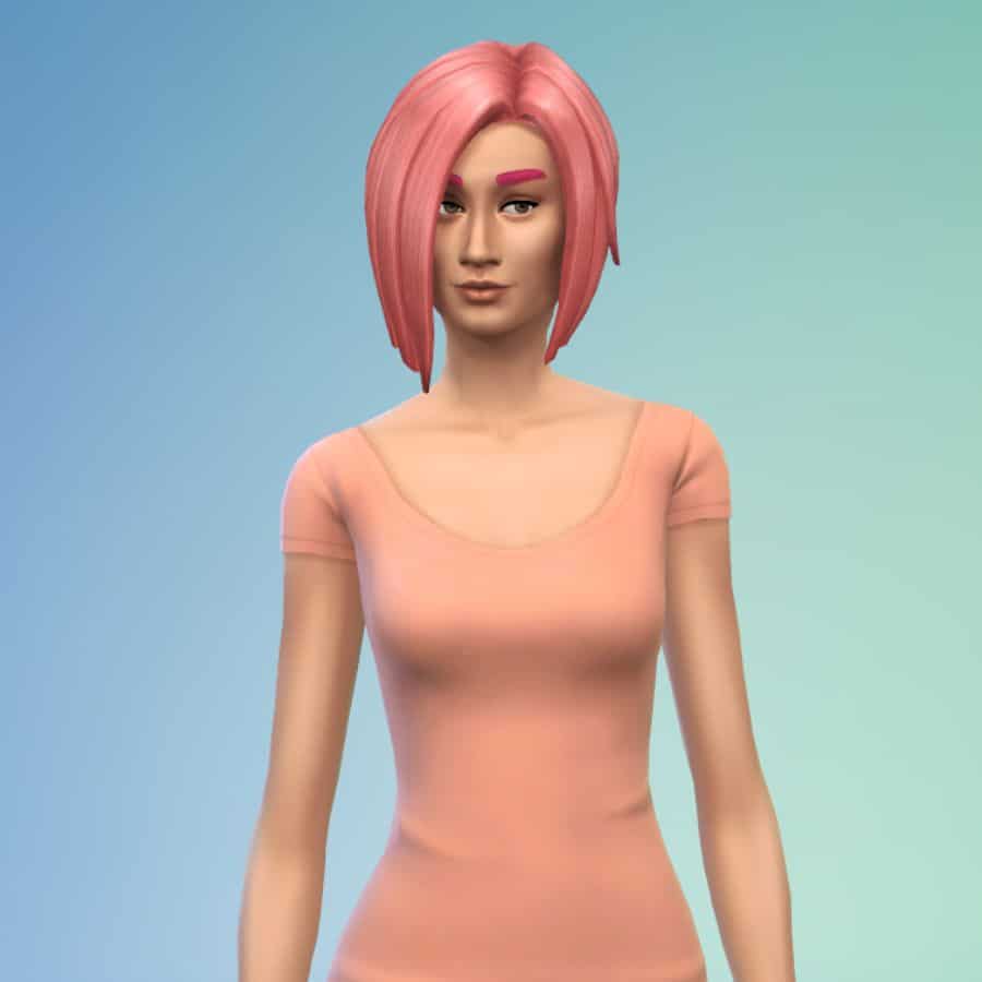 rose themed color sim in cas