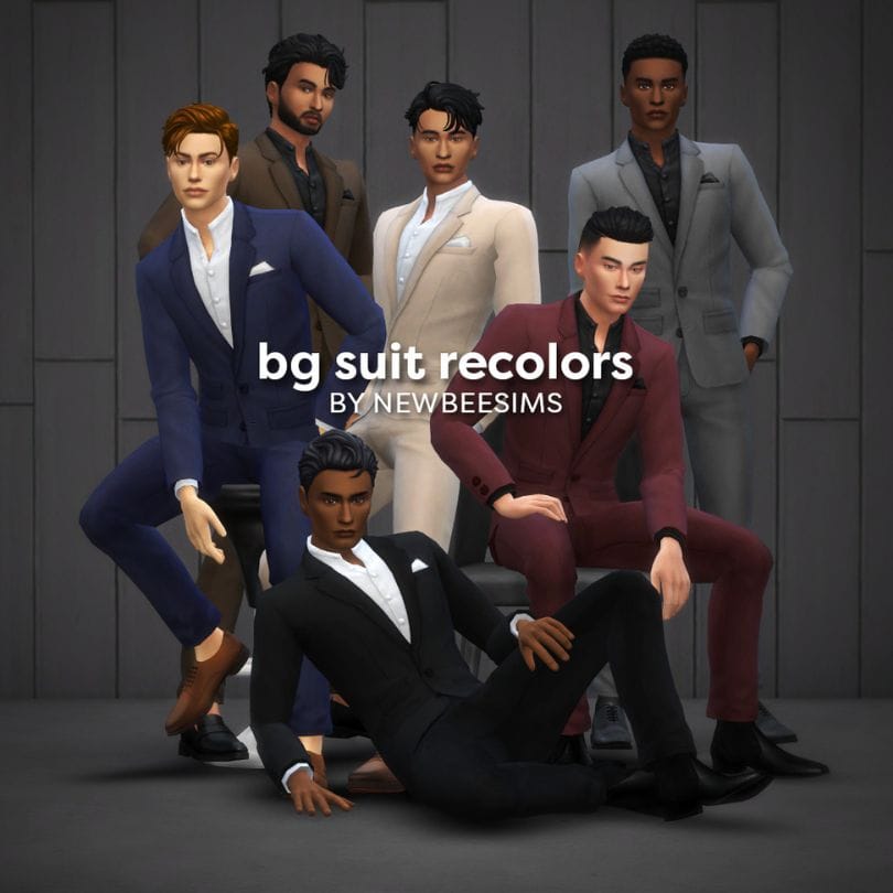 male sims posing in suits