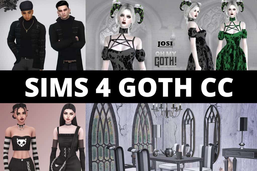 sims 4 goth cc collage