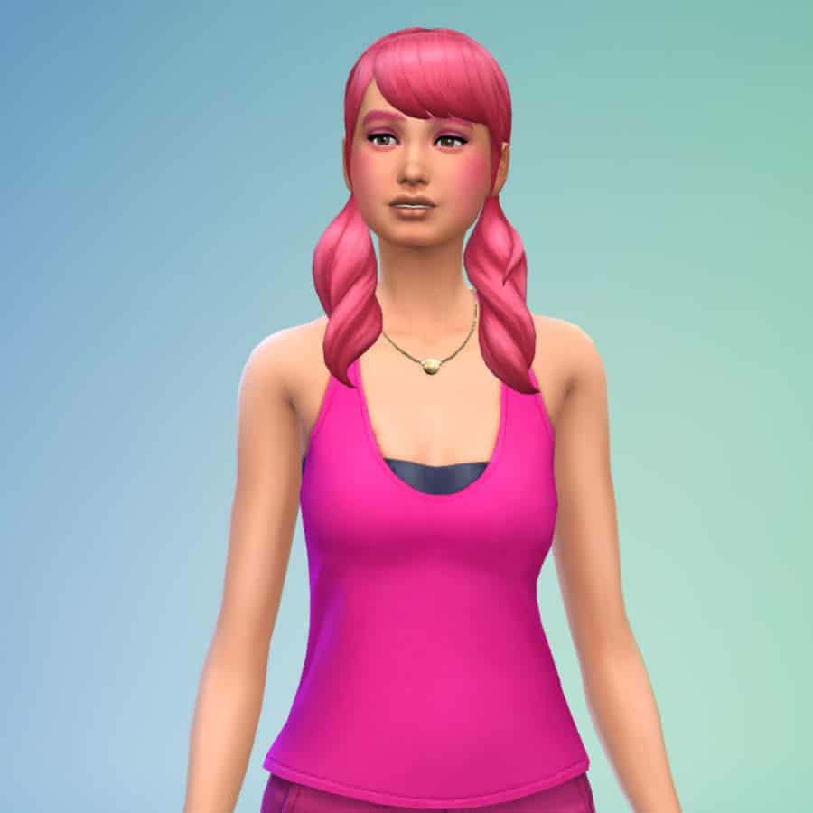 pink themed color sim in cas