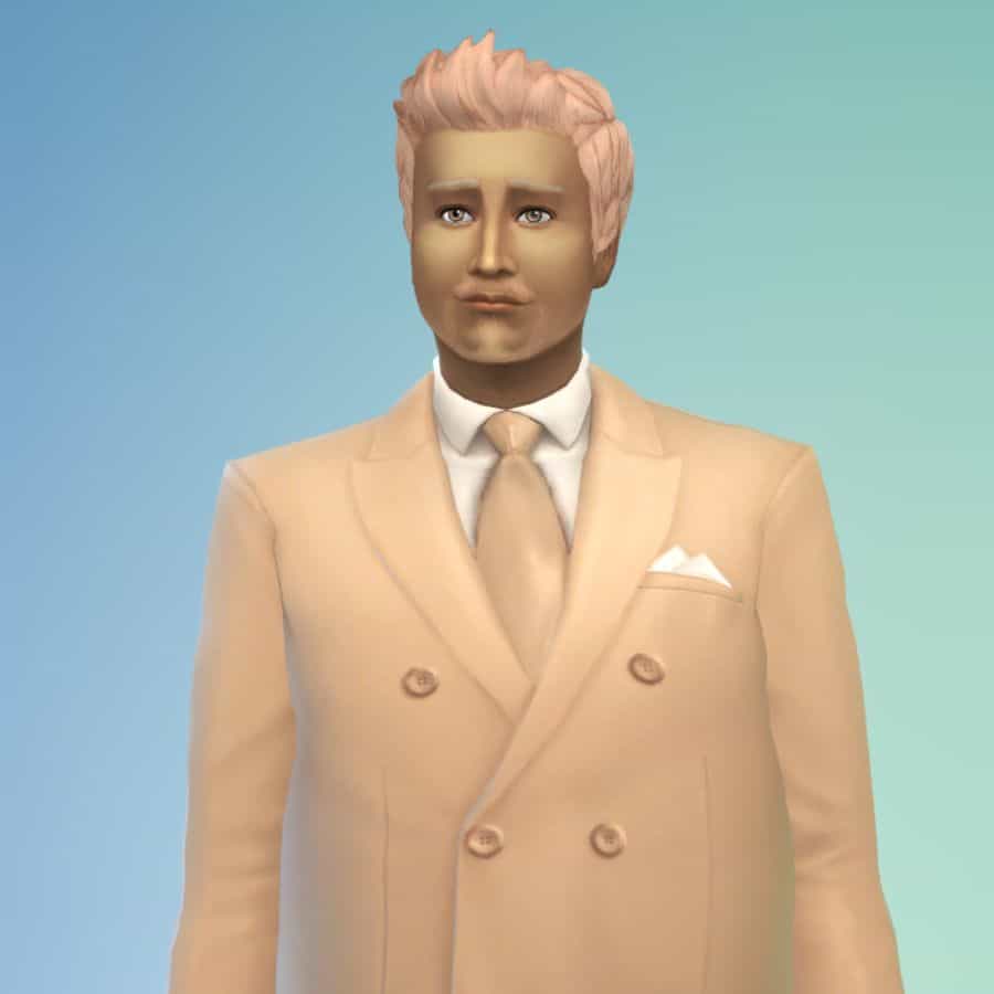 peach themed color sim in cas