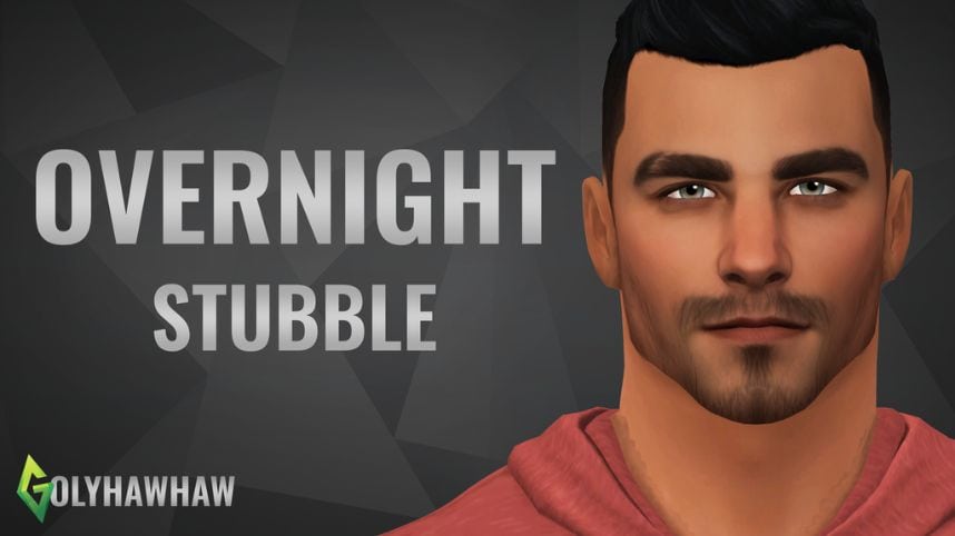 closeup male sim with stubble