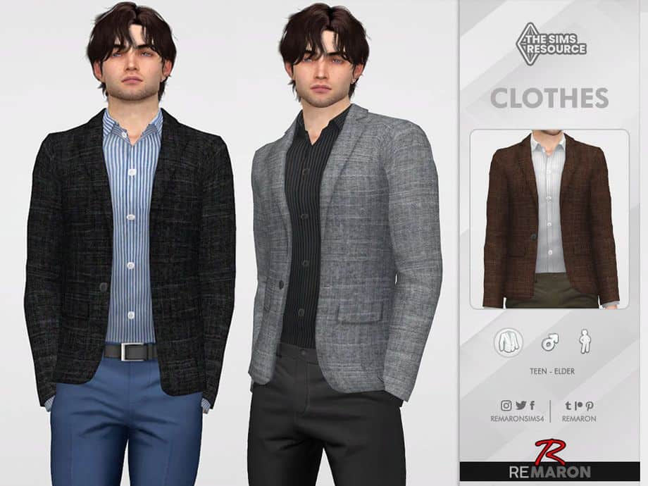 male sims sporting casual suits