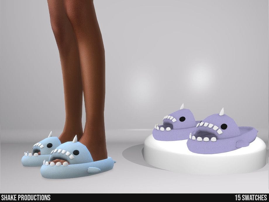 shark design female slippers