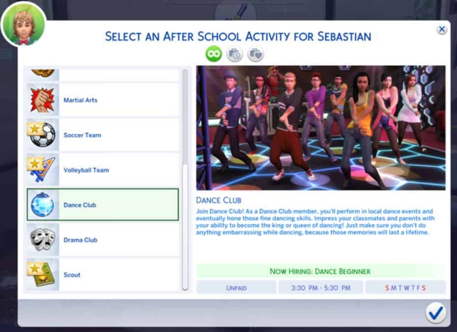 dance club teen after school activity