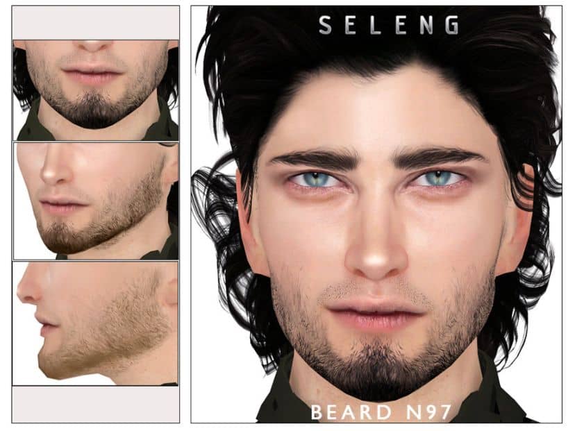 black haired sim trimmed beard