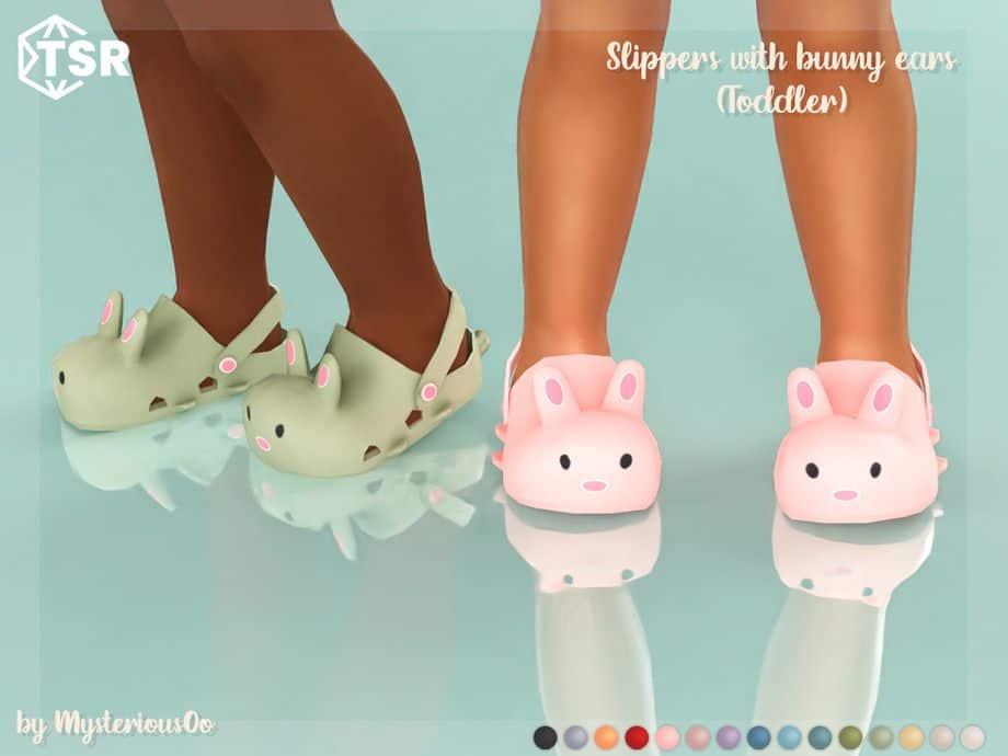 bunny ears toddler slippers