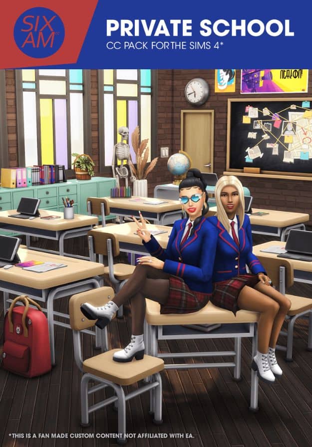 teen girls in their private school classroom