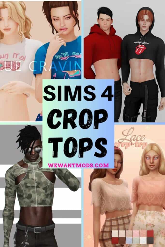 sims 4 crop tops Pinterest pin