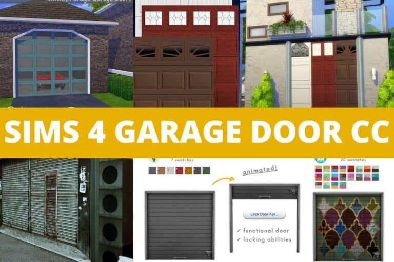 17 Sims 4 Garage Door CC: Deco, Single & Double Doors