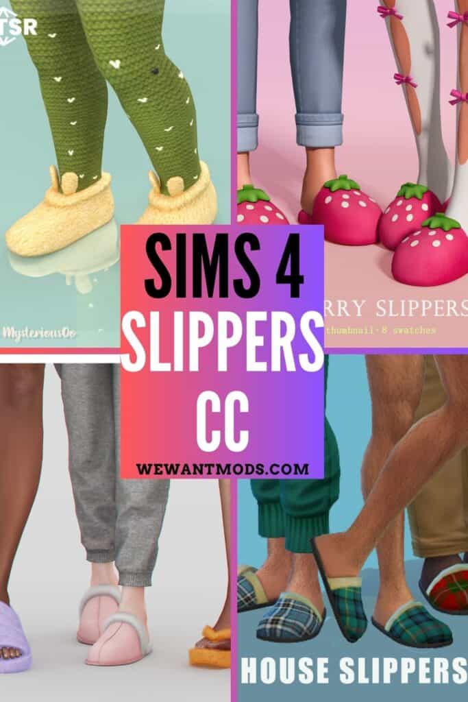 sims 4 slippers Pinterest pin