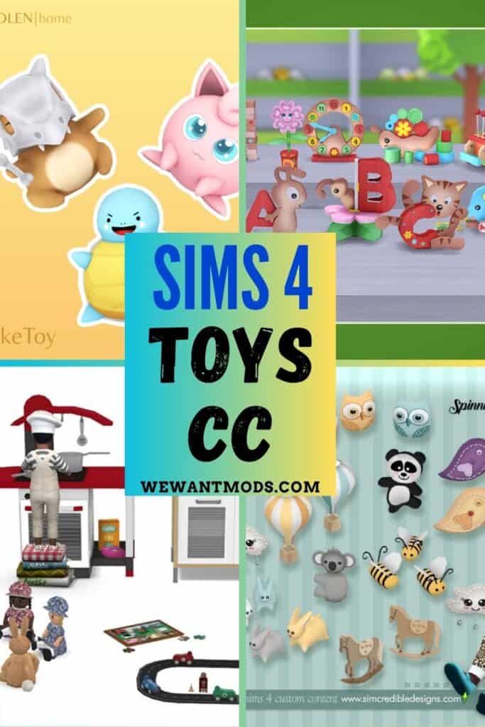 sims 4 toys cc Pinterest pin