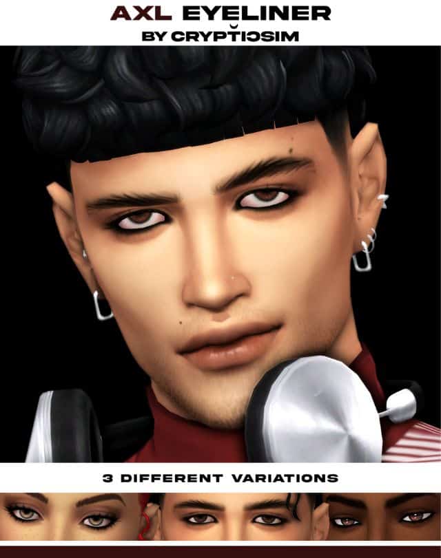 male sims with black eyeliner
