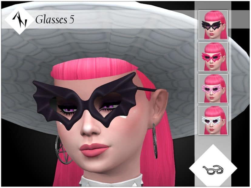 bat shaped glasses on sim