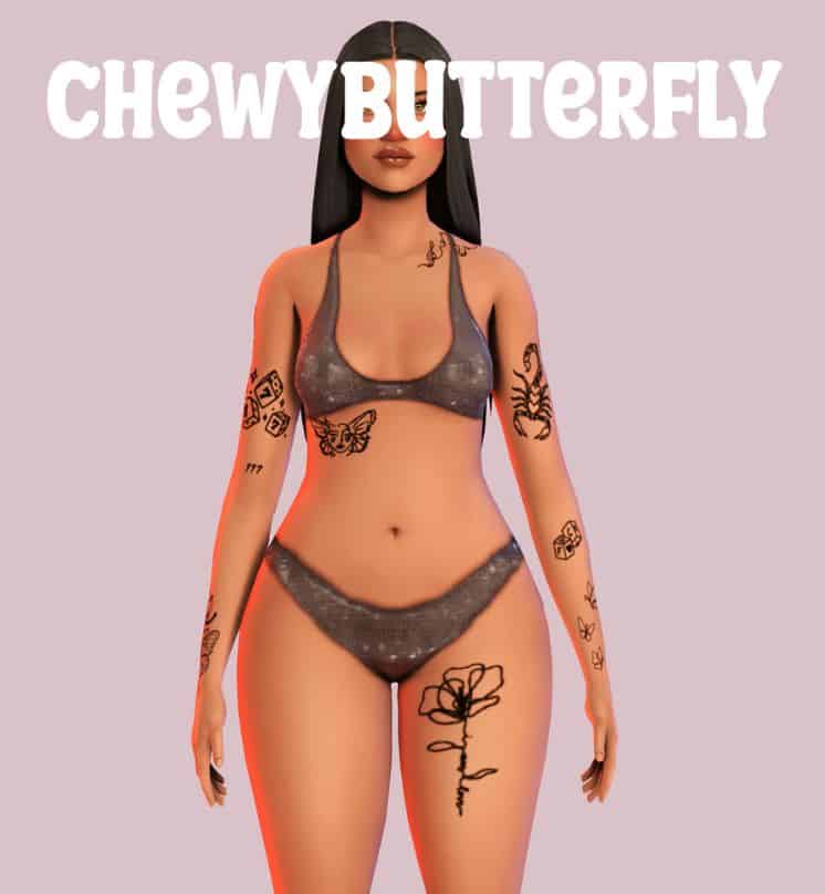 female sims with mixed tattoos