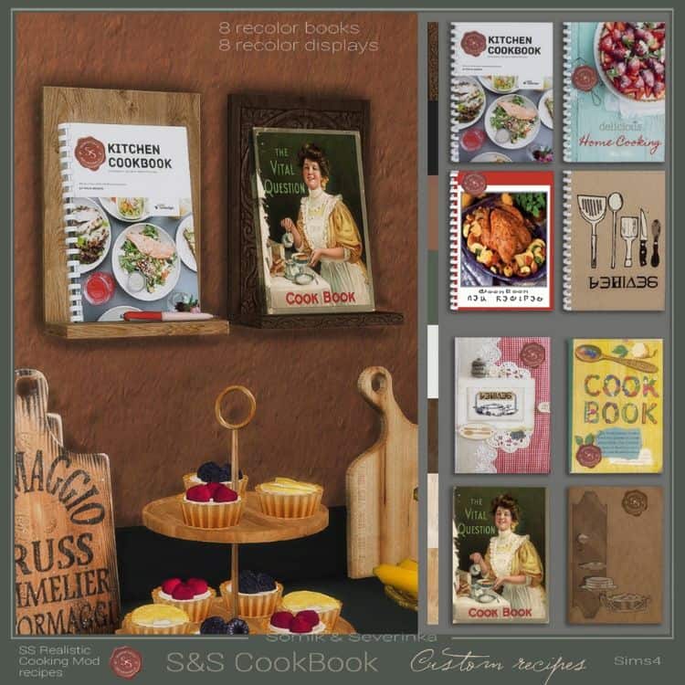 various simlish cookbooks