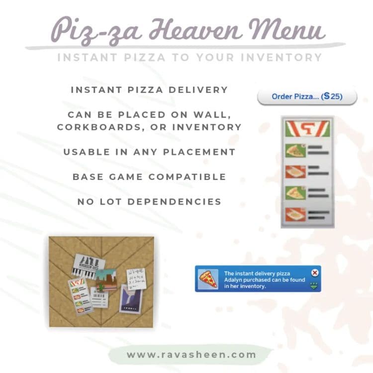 food pamphlets for pizza delivery
