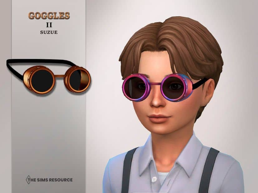 goggles on child sim