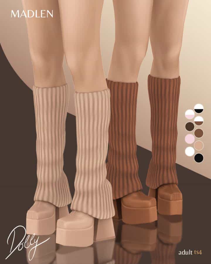 platform shoes with leg warmers