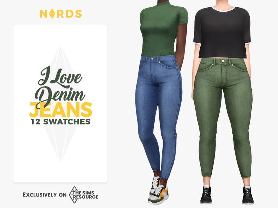 The Sims Resource - Flared Hippie Jeans