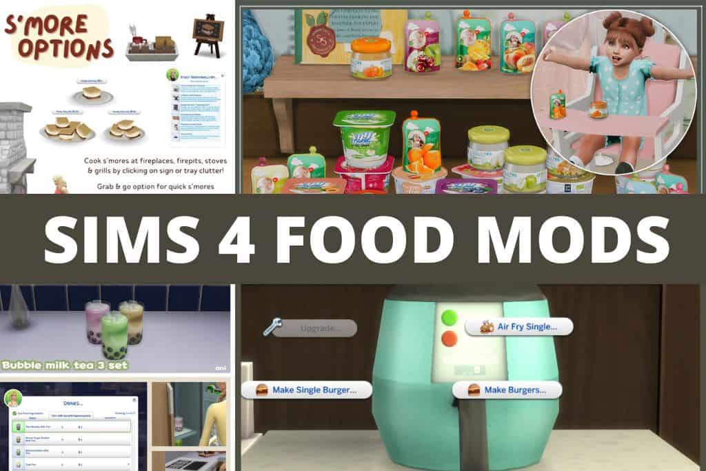 sims 4 food mods collage