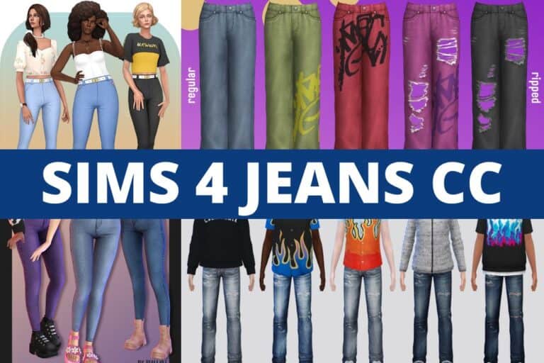 33+ Sims 4 Jeans CC: Skinny, Baggy, & Flared Denim Pieces