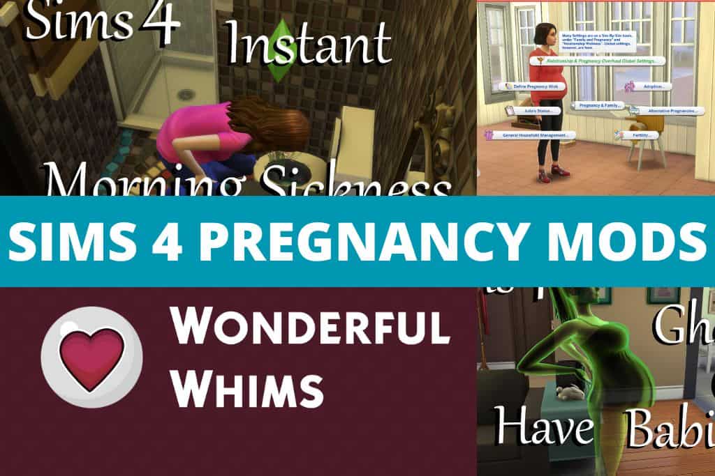 sims 4 pregnancy mods collage