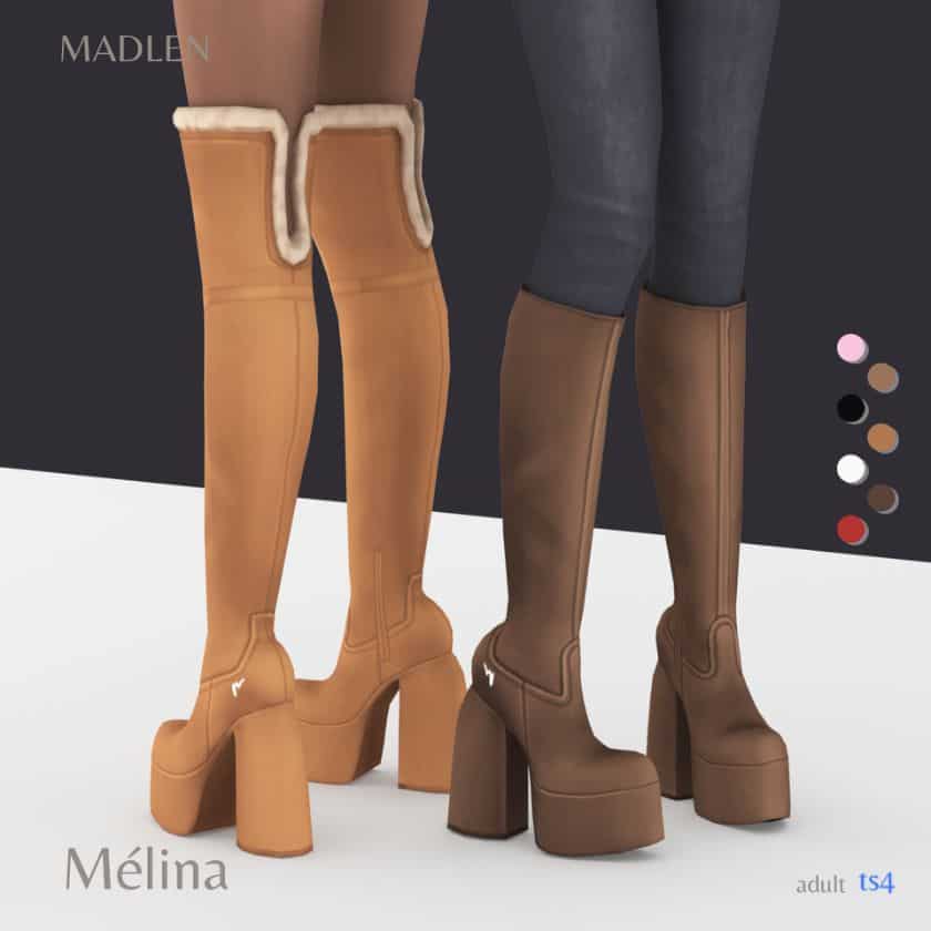 two types of chunky heeled boots