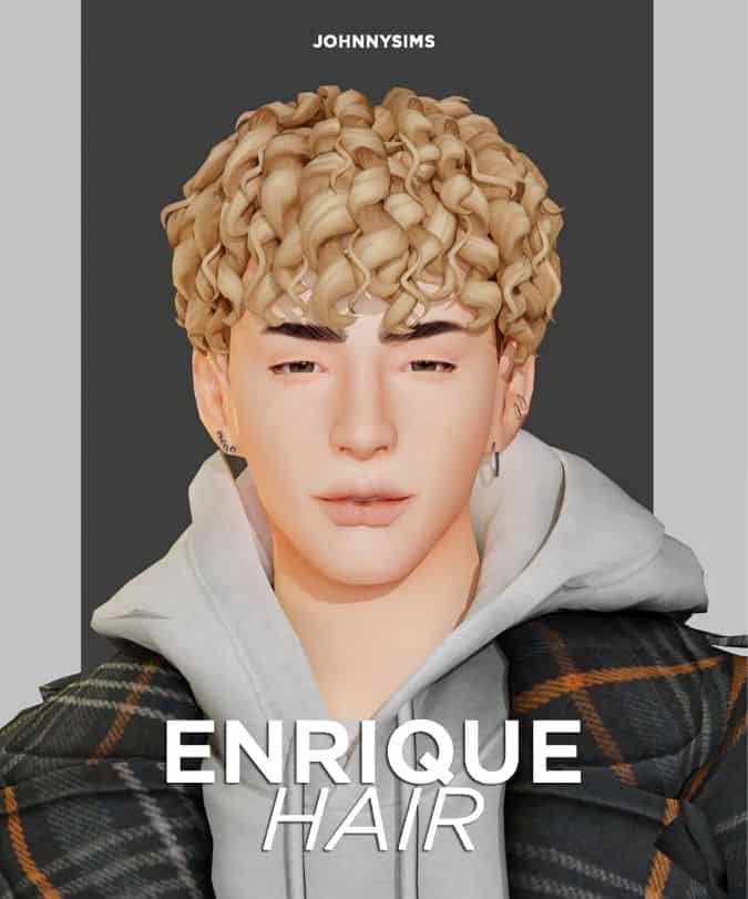 teen male sim with curly head