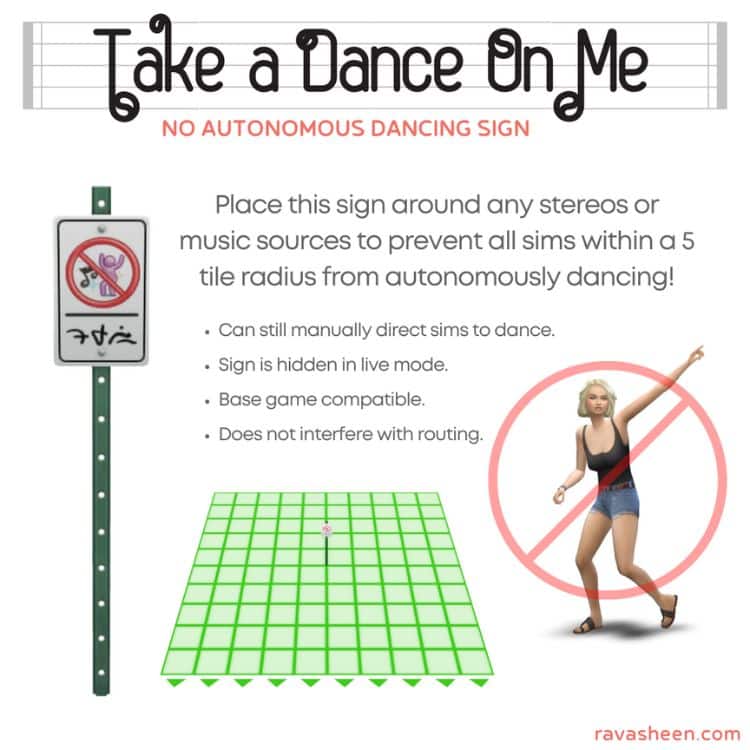 dancing sign post with mod description