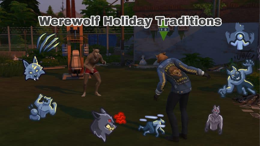 werewolves with holiday icons