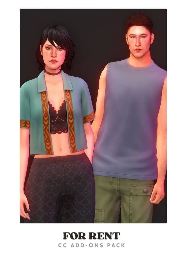 sims dressed in casual wear