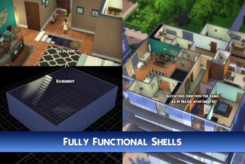collage sim apartment floor plans