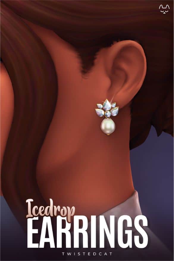 pearl and diamond stud earring