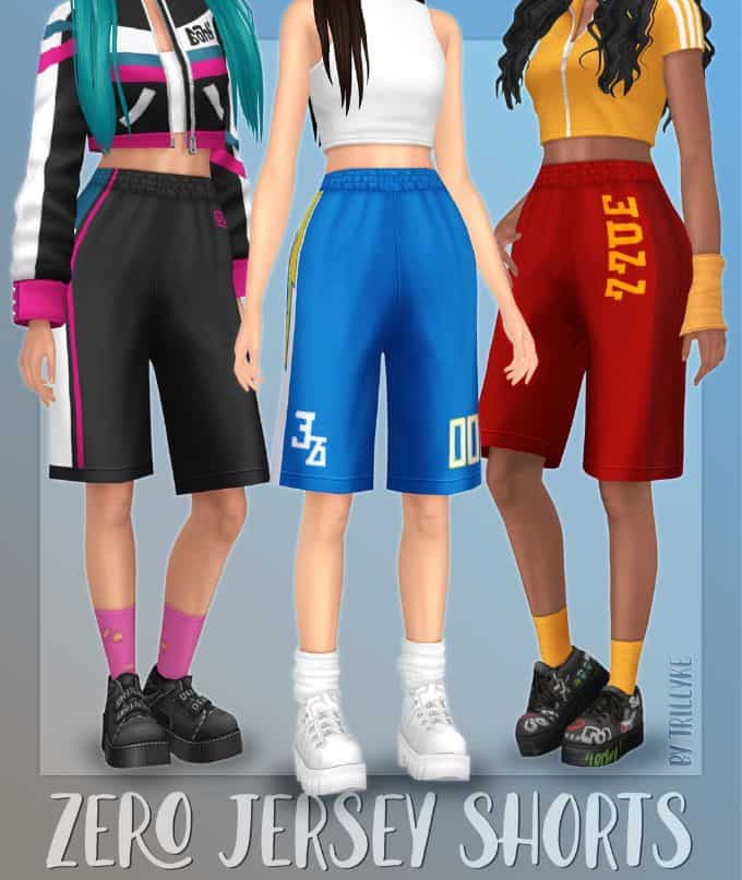 trio of jersey shorts
