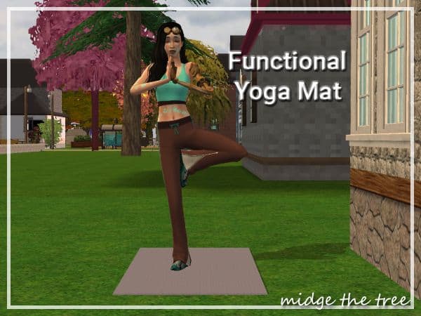 female mediating on functional yoga mat