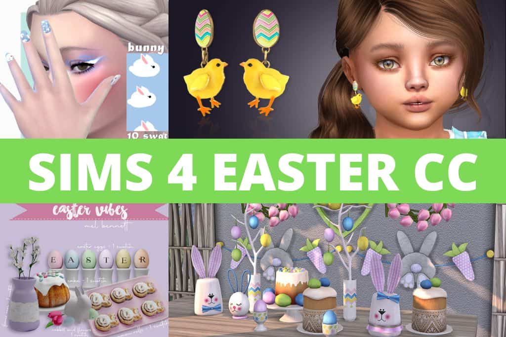 sims 4 easter cc collage