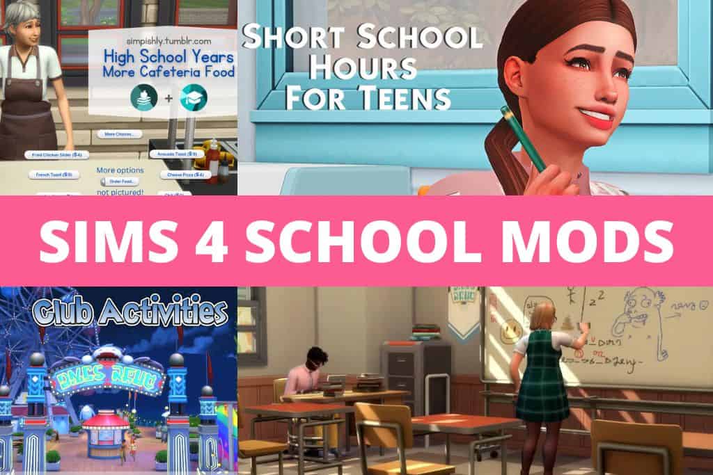 sims 4 school mods collage