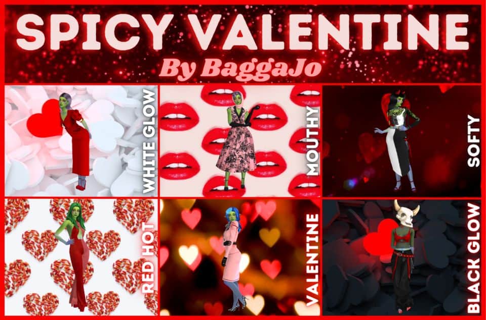 collage of 6 Valentine themed loading screens