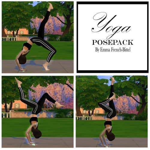 collage of yoga poses