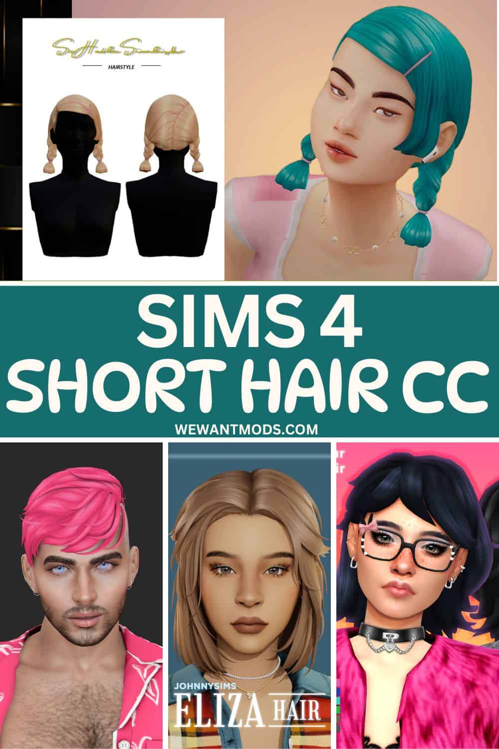 35+ Sims 4 Short Hair CC: For An Easy Breezy Look - We Want Mods