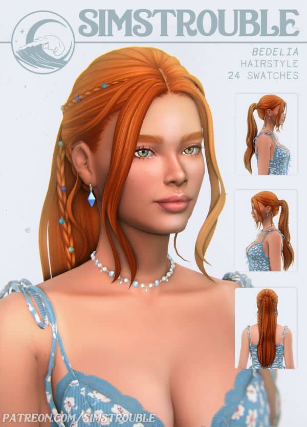 different view female sims hairstyle